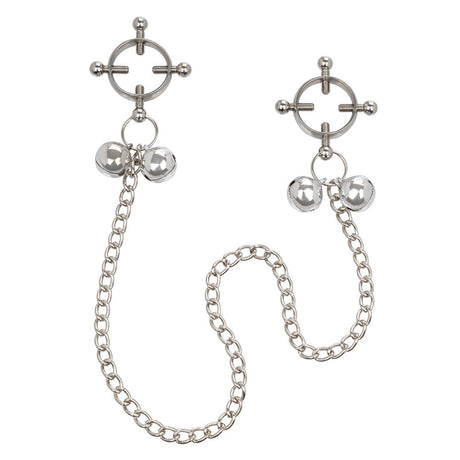 Buy Nipple Grips 4 - Point Nipple Press with Bells – Naughtyhut NZ sex toys online. Discreet delivery & top brands.