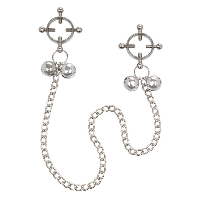 Buy Nipple Grips 4 - Point Nipple Press with Bells – Naughtyhut NZ sex toys online. Discreet delivery & top brands.