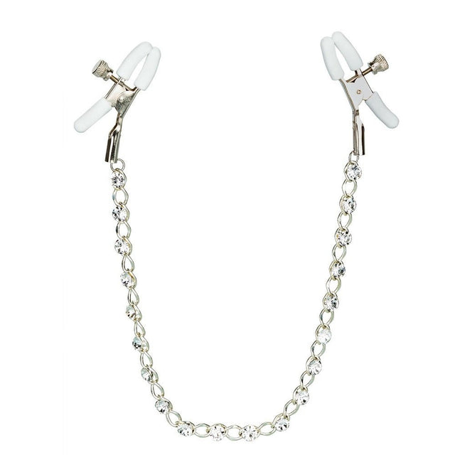 Buy Nipple Play Crystal Chain Nipple Clamps – Naughtyhut NZ sex toys online. Discreet delivery & top brands.