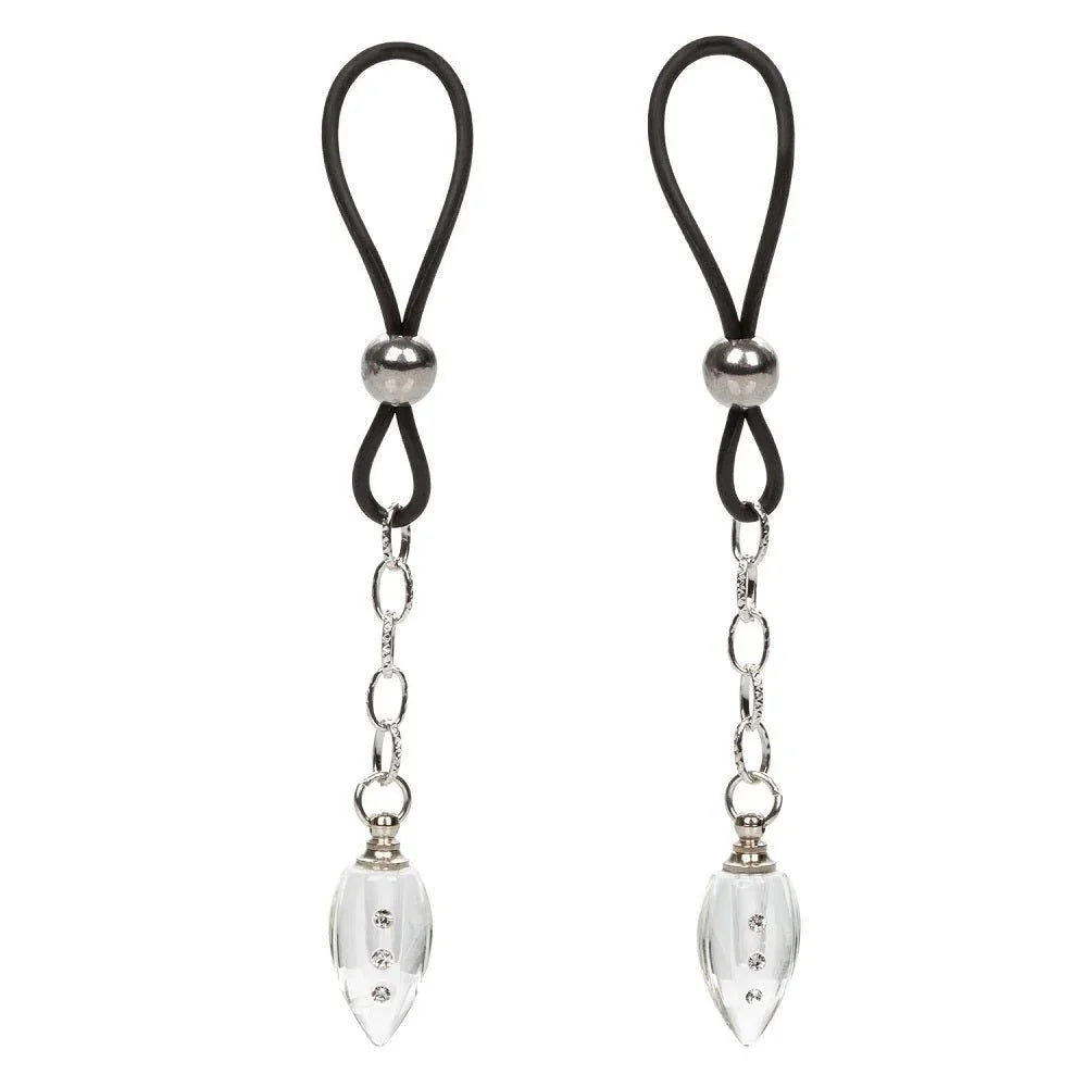 CalExotics Nipple Play Non-Piercing Nipple Jewelry Crystal Teardrop