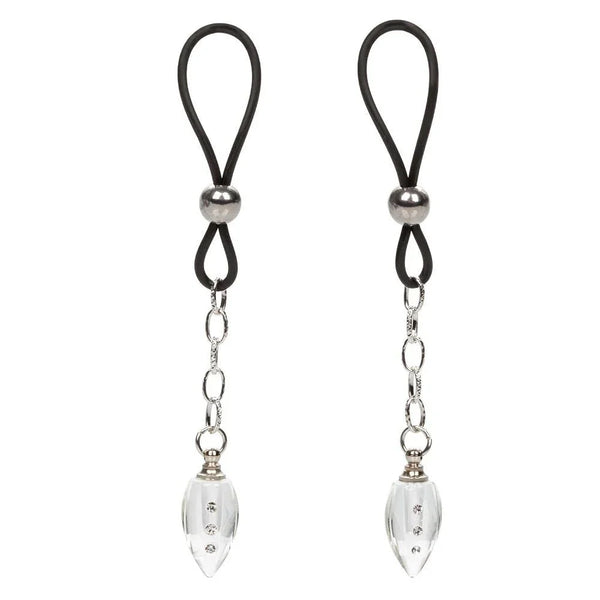 CalExotics Nipple Play Non-Piercing Nipple Jewelry Crystal Teardrop