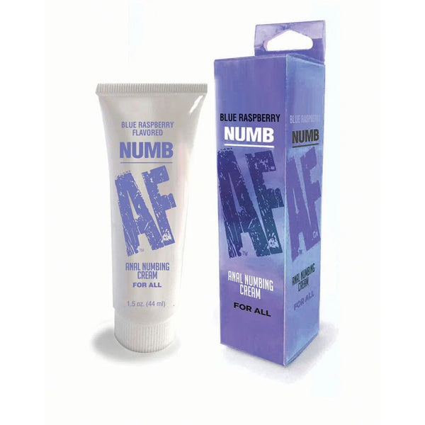Numb AF - Blue Raspberry - Blue Raspberry Flavoured Anal Numbing Cream - 44 ml Tube – Sex toys NZ by Naughtyhut. Discreet delivery nationwide.