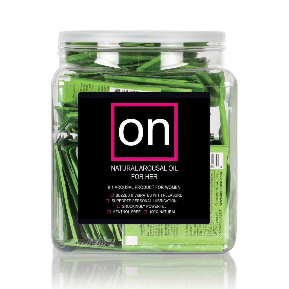 On for Her Arousal Oil HEMP 75 Piece Single Use Ampoule Tub – Sex toys NZ by Naughtyhut. Discreet delivery nationwide.