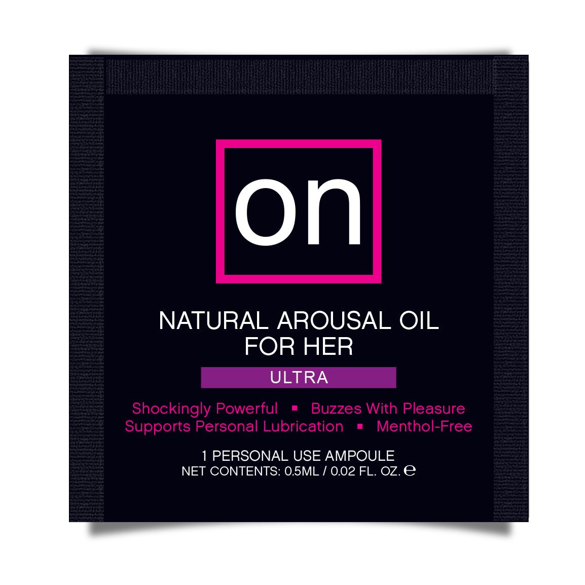 Buy On for Her Arousal Oil Ultra Single Use Ampoule – Naughtyhut NZ sex toys online. Discreet delivery & top brands.