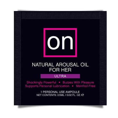 Buy On for Her Arousal Oil Ultra Single Use Ampoule – Naughtyhut NZ sex toys online. Discreet delivery & top brands.