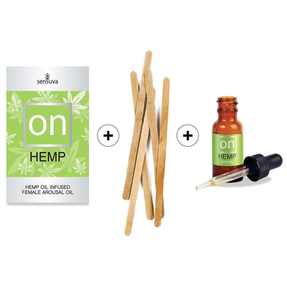 Buy On for Her Hemp Oil Infused Arousal Oil 5 ml 12 Pc Refill – Naughtyhut NZ sex toys online. Discreet delivery & top brands.