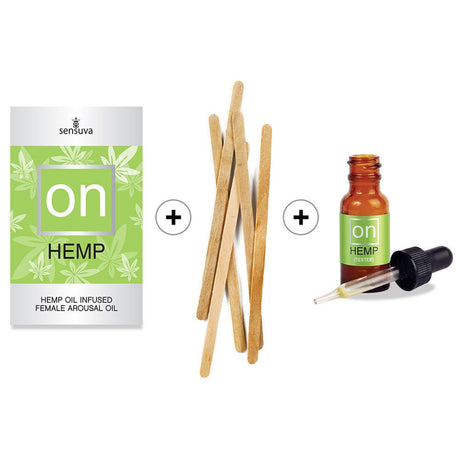Buy On for Her Hemp Oil Infused Arousal Oil 5 ml 12 Pc Refill – Naughtyhut NZ sex toys online. Discreet delivery & top brands.