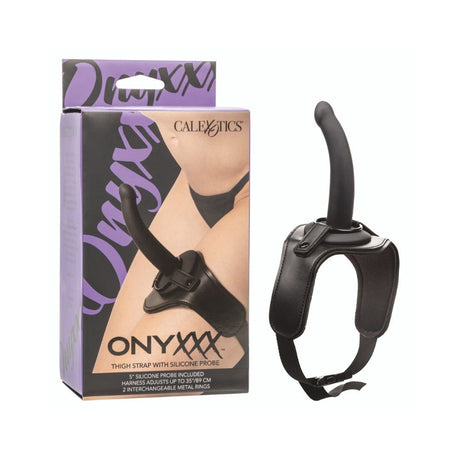 Buy Onyxxxª Thigh Strap with Silicone Probe – Naughtyhut NZ sex toys online. Discreet delivery & top brands.