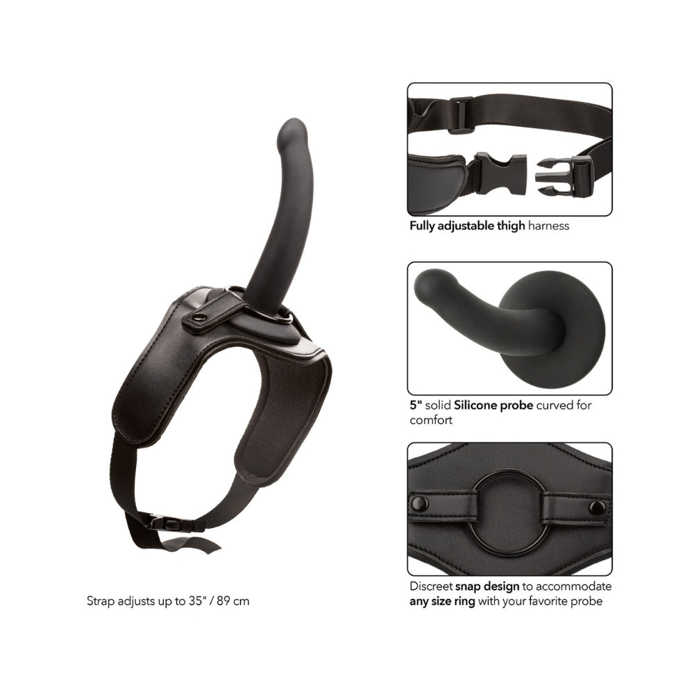 Onyxxxª Thigh Strap with Silicone Probe – Sex toys NZ by Naughtyhut. Discreet delivery nationwide.