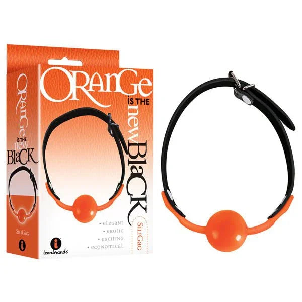 Orange Is The New Black - Siligag - Black/Orange Ball Gag – Sex toys NZ by Naughtyhut. Discreet delivery nationwide.