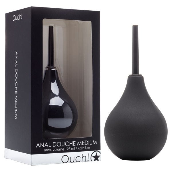 Ouch Anal Douche - Medium - Black Douche - 125 ml – Sex toys NZ by Naughtyhut. Discreet delivery nationwide.