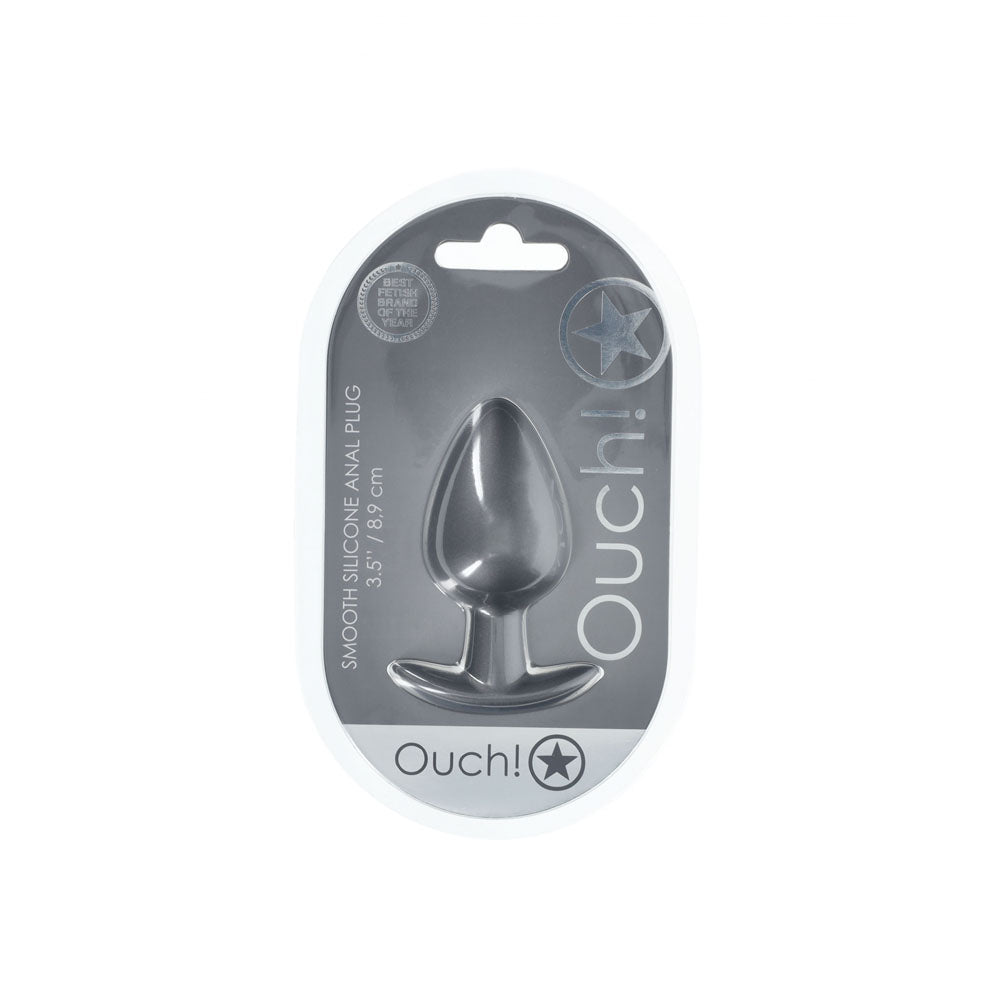 Buy OUCH! Anal Plug - Large - Gun Metal - Gun Metal Grey 8.9 cm Large Butt Plug – Naughtyhut NZ sex toys online. Discreet delivery & top brands.