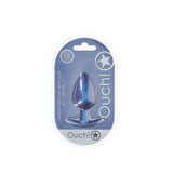 Buy OUCH! Anal Plug - Large - Metallic Blue - Metallic Blue 8.9 cm Large Butt Plug – Naughtyhut NZ sex toys online. Discreet delivery & top brands.