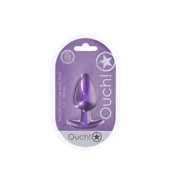 OUCH! Anal Plug - Large - Metallic Purple - Metallic Purple 8.9 cm Large Butt Plug – Sex toys NZ by Naughtyhut. Discreet delivery nationwide.