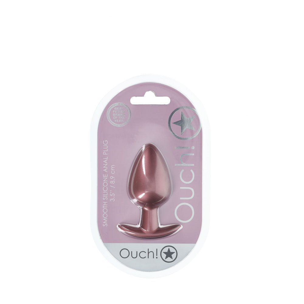 Buy OUCH! Anal Plug - Large - Rose Gold - Rose Gold 8.9 cm Large Butt Plug – Naughtyhut NZ sex toys online. Discreet delivery & top brands.