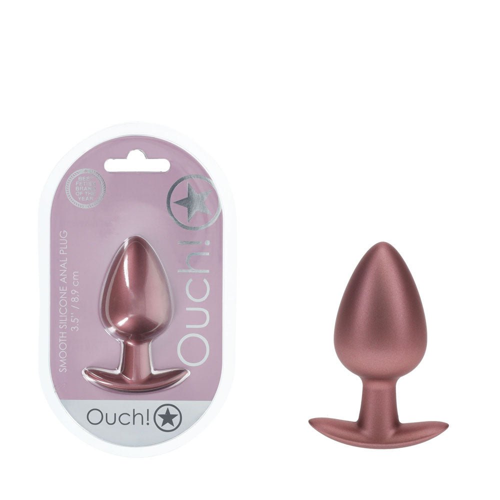 Buy OUCH! Anal Plug - Large - Rose Gold - Rose Gold 8.9 cm Large Butt Plug – Naughtyhut NZ sex toys online. Discreet delivery & top brands.