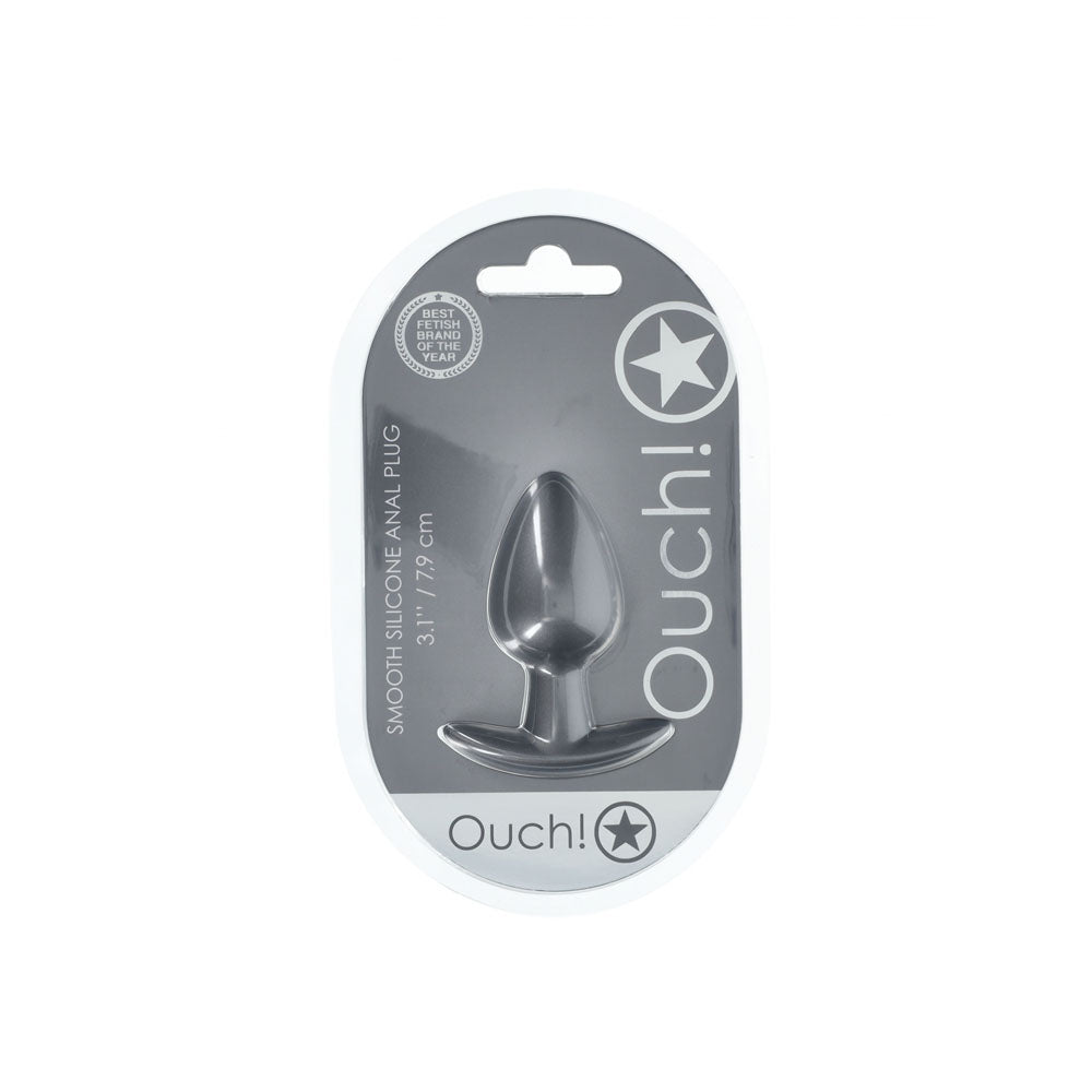 OUCH! Anal Plug - Medium - Gun Metal - Gun Metal Grey 7.9 cm Medium Butt Plug – Sex toys NZ by Naughtyhut. Discreet delivery nationwide.