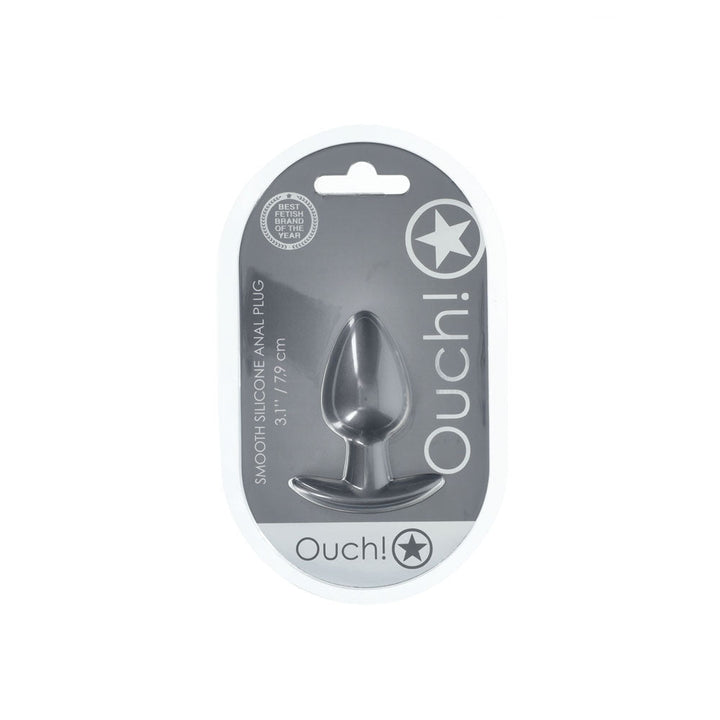 OUCH! Anal Plug - Medium - Gun Metal - Gun Metal Grey 7.9 cm Medium Butt Plug – Sex toys NZ by Naughtyhut. Discreet delivery nationwide.