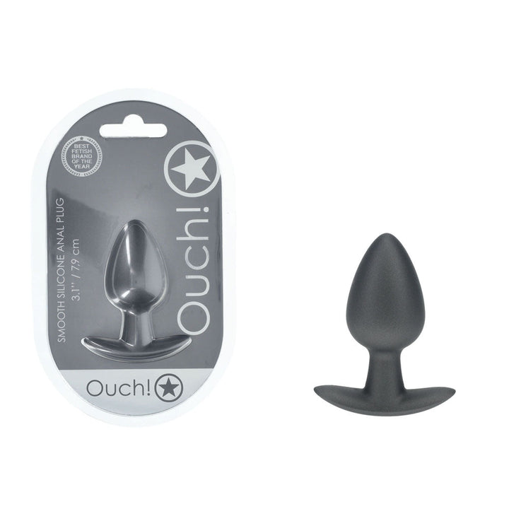 OUCH! Anal Plug - Medium - Gun Metal - Gun Metal Grey 7.9 cm Medium Butt Plug – Sex toys NZ by Naughtyhut. Discreet delivery nationwide.