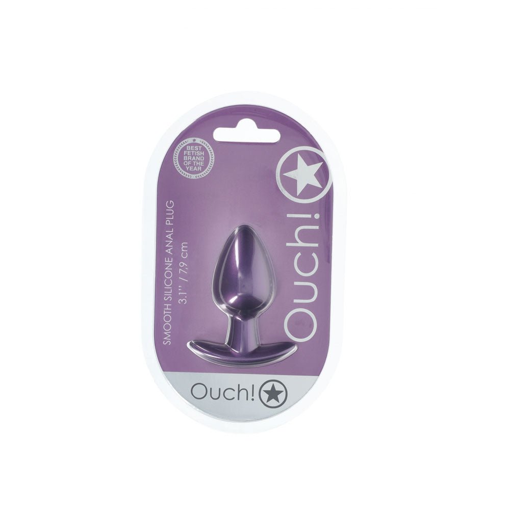OUCH! Anal Plug - Medium - Metallic Purple - Metallic Purple 7.9 cm Medium Butt Plug – Sex toys NZ by Naughtyhut. Discreet delivery nationwide.