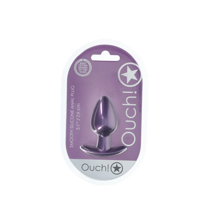OUCH! Anal Plug - Medium - Metallic Purple - Metallic Purple 7.9 cm Medium Butt Plug – Sex toys NZ by Naughtyhut. Discreet delivery nationwide.