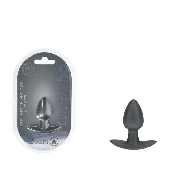 OUCH! Anal Plug - Small - Gun Metal - Gun Metal Grey 6.5 cm Small Butt Plug – Sex toys NZ by Naughtyhut. Discreet delivery nationwide.