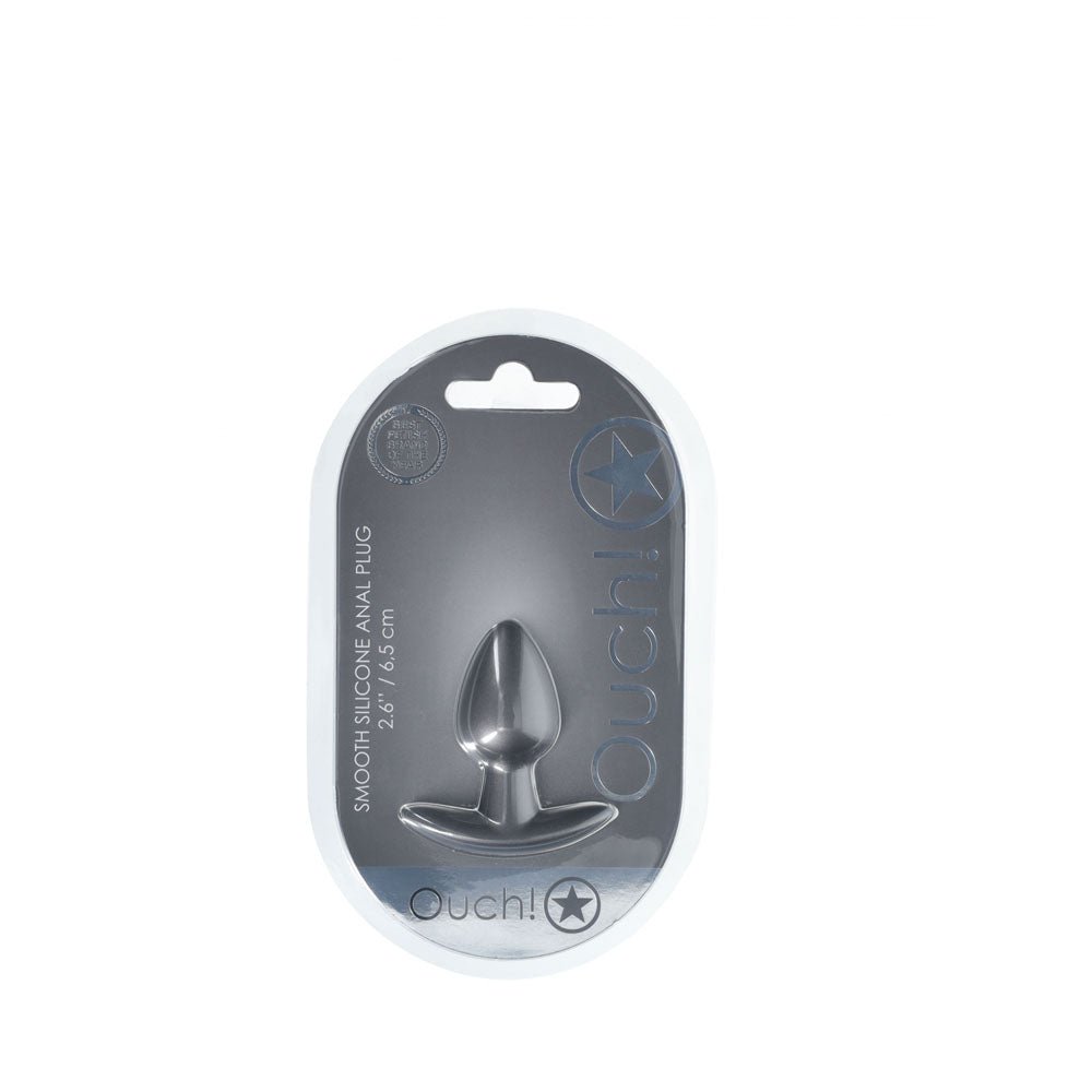OUCH! Anal Plug - Small - Gun Metal - Gun Metal Grey 6.5 cm Small Butt Plug – Sex toys NZ by Naughtyhut. Discreet delivery nationwide.
