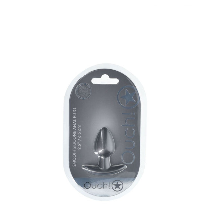 OUCH! Anal Plug - Small - Gun Metal - Gun Metal Grey 6.5 cm Small Butt Plug – Sex toys NZ by Naughtyhut. Discreet delivery nationwide.