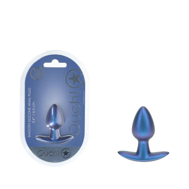 Buy OUCH! Anal Plug - Small - Metallic Blue - Metallic Blue 6.5 cm Small Butt Plug – Naughtyhut NZ sex toys online. Discreet delivery & top brands.