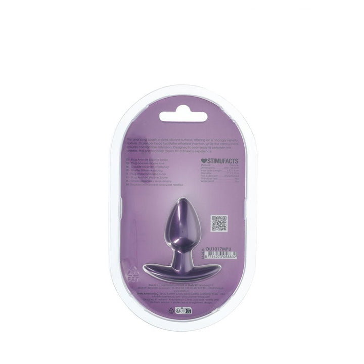 OUCH! Anal Plug - Small - Metallic Purple - Metallic Purple 6.5 cm Small Butt Plug – Sex toys NZ by Naughtyhut. Discreet delivery nationwide.