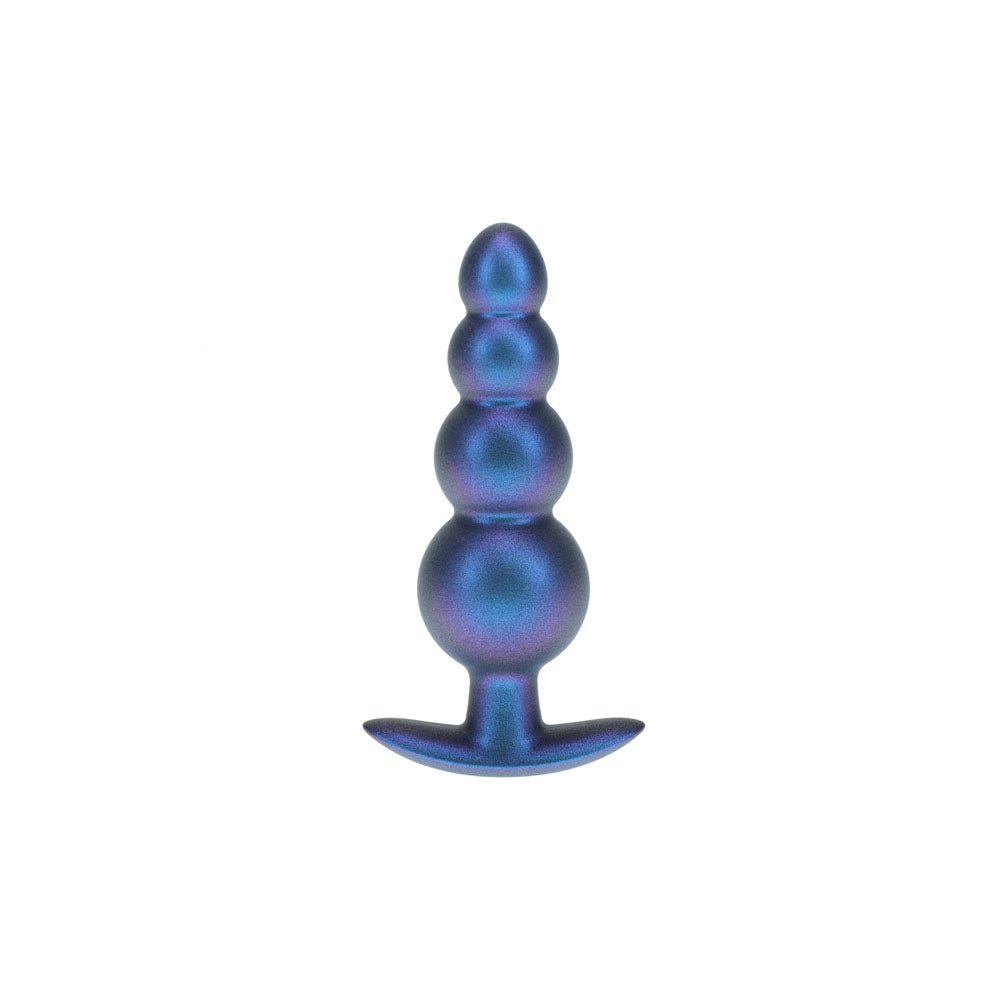OUCH! Beaded Anal Plug - Metallic Blue - Metallic Blue 11.7 cm Butt Plug – Sex toys NZ by Naughtyhut. Discreet delivery nationwide.