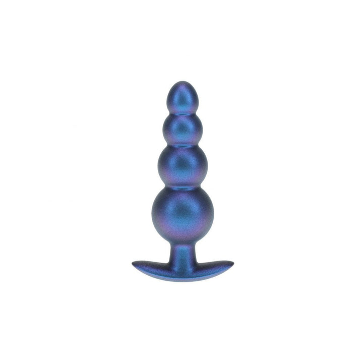 OUCH! Beaded Anal Plug - Metallic Blue - Metallic Blue 11.7 cm Butt Plug – Sex toys NZ by Naughtyhut. Discreet delivery nationwide.