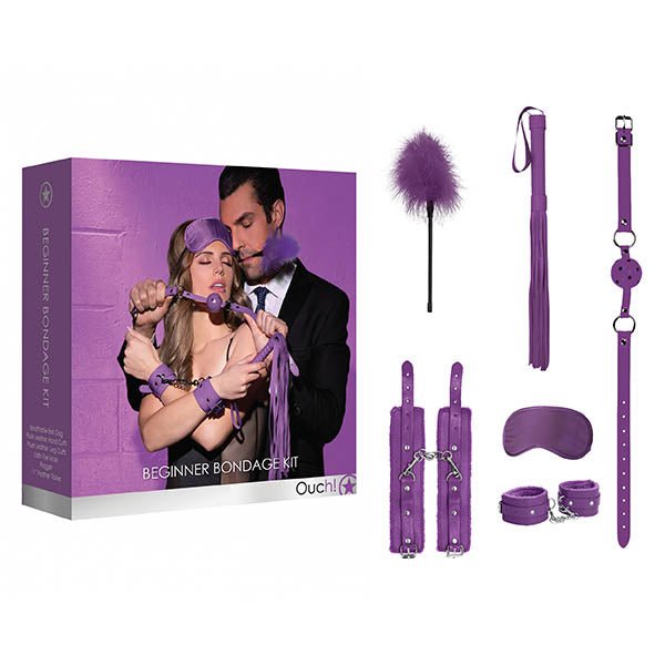 Ouch! Beginners Bondage Kit - Purple - 5 Piece Set – Sex toys NZ by Naughtyhut. Discreet delivery nationwide.