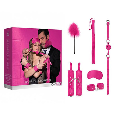 Buy Ouch! Beginners Bondage Kit - Pink - 5 Piece Set – Naughtyhut NZ sex toys online. Discreet delivery & top brands.