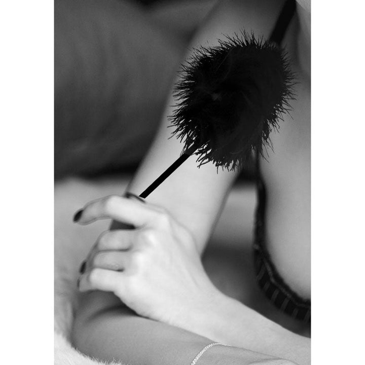OUCH! Black & White Feather Tickler - Black Feather Crop – Sex toys NZ by Naughtyhut. Discreet delivery nationwide.