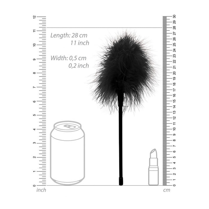 OUCH! Black & White Feather Tickler - Black Feather Crop – Sex toys NZ by Naughtyhut. Discreet delivery nationwide.