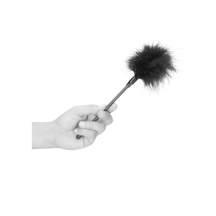 OUCH! Black & White Feather Tickler - Black Feather Crop – Sex toys NZ by Naughtyhut. Discreet delivery nationwide.
