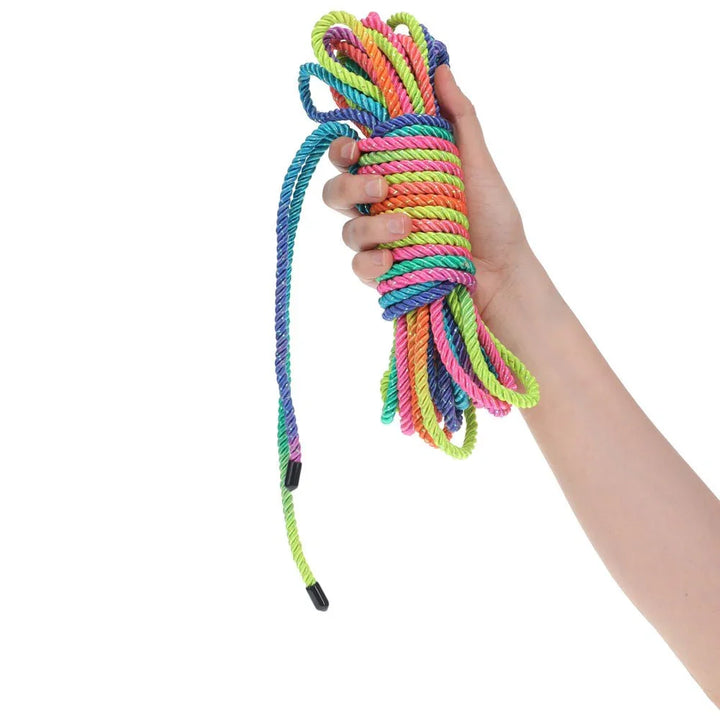 OUCH! Bondage Rope - 10 M - Multicolour 2 - Multicoloured Nylon Bondage Rope - 10 metre Length – Sex toys NZ by Naughtyhut. Discreet delivery nationwide.
