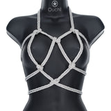 Buy OUCH! Bondage Rope - 10 M - Silver - Silver Nylon Bondage Rope - 10 metre Length – Naughtyhut NZ sex toys online. Discreet delivery & top brands.