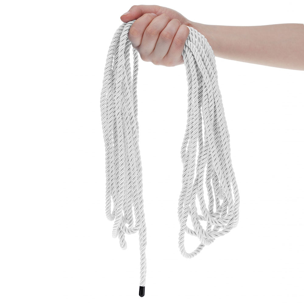 Buy OUCH! Bondage Rope - 10 M - Silver - Silver Nylon Bondage Rope - 10 metre Length – Naughtyhut NZ sex toys online. Discreet delivery & top brands.