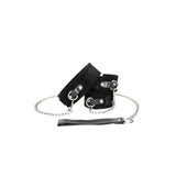 Buy OUCH! BW Velcro Collar With Leash And Hand Cuffs - Black Restraints – Naughtyhut NZ sex toys online. Discreet delivery & top brands.
