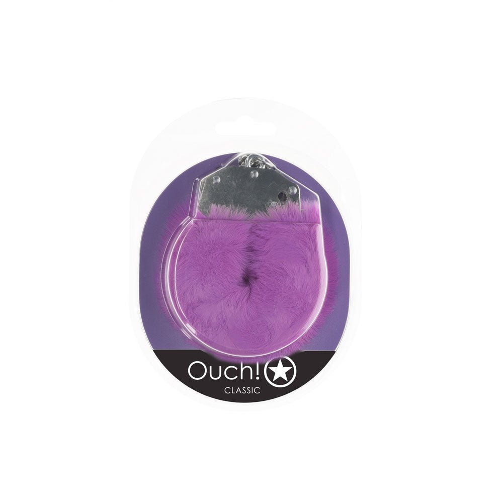 Buy OUCH! Classic Fluffy Cuffs - Purple - Purple Fluffy Restraints – Naughtyhut NZ sex toys online. Discreet delivery & top brands.