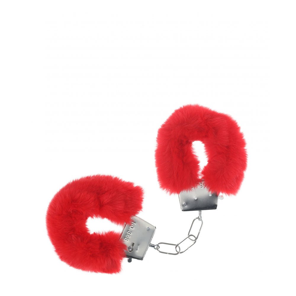 OUCH! Classic Fluffy Cuffs - Red - Red Fluffy Restraints – Sex toys NZ by Naughtyhut. Discreet delivery nationwide.