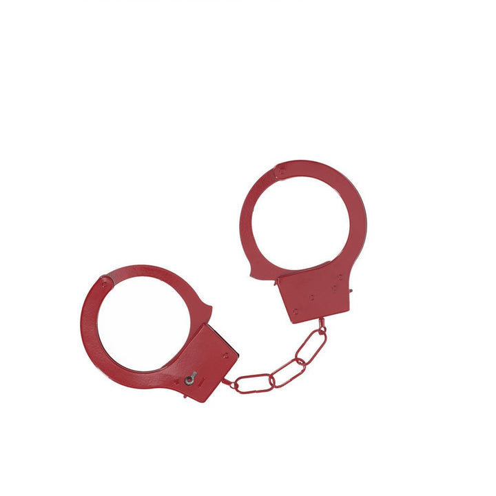OUCH! Classic Metal Cuffs - Red - Red Restraints – Sex toys NZ by Naughtyhut. Discreet delivery nationwide.