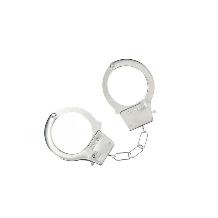 OUCH! Classic Metal Cuffs - Silver - Metal Restraints – Sex toys NZ by Naughtyhut. Discreet delivery nationwide.