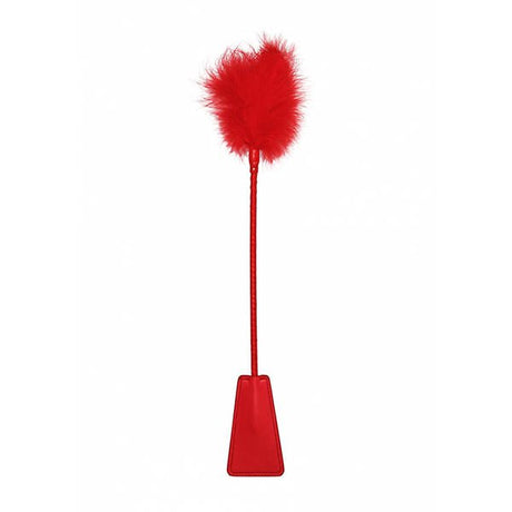 Buy Ouch! Crop With Feather - Red Whip – Naughtyhut NZ sex toys online. Discreet delivery & top brands.