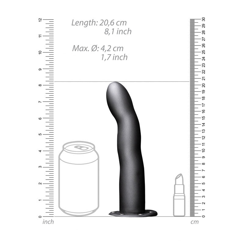 OUCH! Curved Hollow Strap - on - 8in/20cm - Gunmetal Grey 20 cm Hollow Strap - On – Sex toys NZ by Naughtyhut. Discreet delivery nationwide.