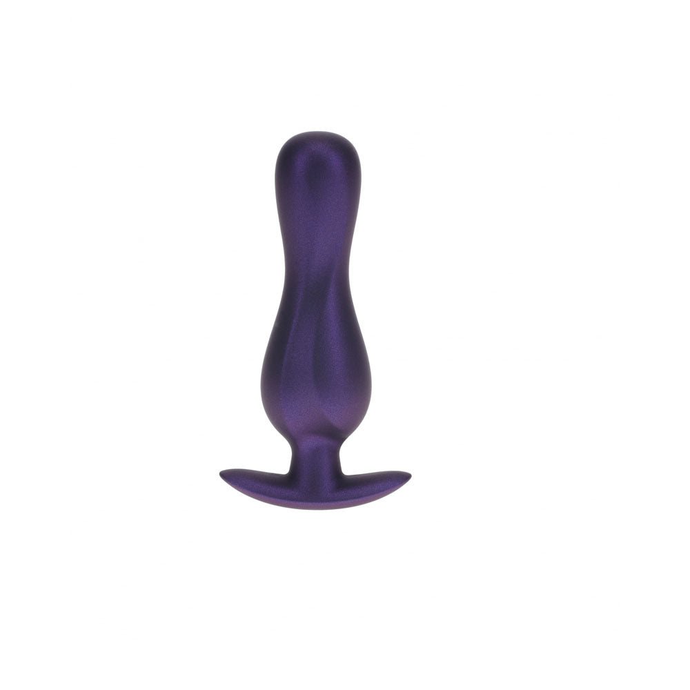 OUCH! Curvy Anal Plug - Metallic Purple - Metallic Purple 11.7 cm Butt Plug – Sex toys NZ by Naughtyhut. Discreet delivery nationwide.