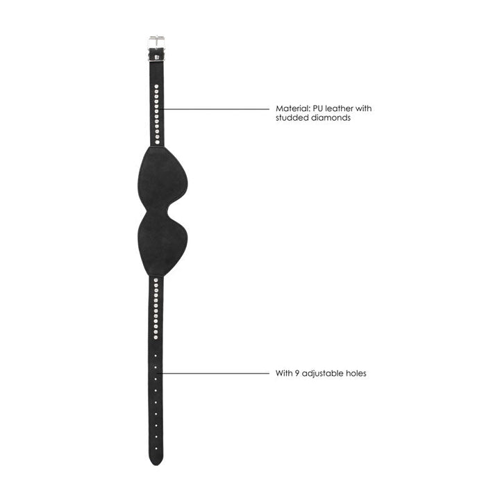 OUCH! Diamond Studded Eye - Mask - Black Eye Mask – Sex toys NZ by Naughtyhut. Discreet delivery nationwide.