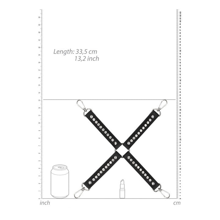 OUCH! Diamond Studded Hogtie - Black Restraint – Sex toys NZ by Naughtyhut. Discreet delivery nationwide.